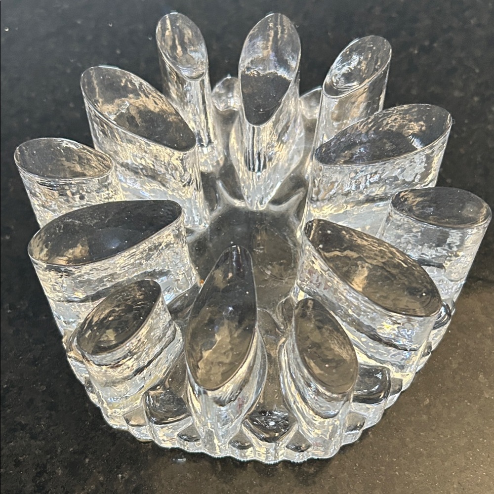 Vintage 1980’s Heavy German Glass Candle Holder